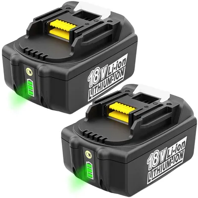 2er-Pack Li-Ion Akkus 18V 5Ah 5000mAh für Makita LXT