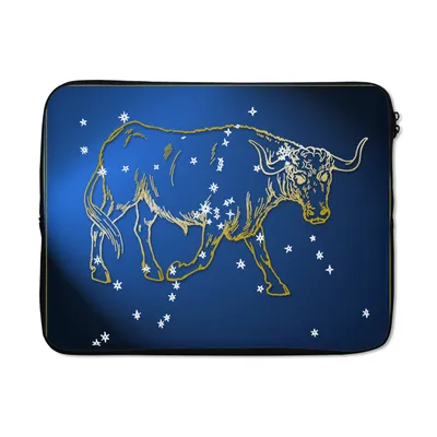 Produktbild von MuchoWow® Laptop Hülle 15 Zoll Sternbild - Stier - Sterne Laptoptasche - Laptoptasche - Sleeve - Rundum-Schutz