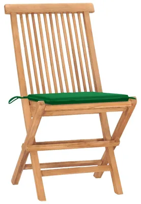 Produktbild von vidaXL 3-tlg. Garten-Essgruppe mit Kissen Klappbar Massivholz Teak