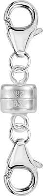 Productafbeelding van Magnetische Sluitingen - Dubbele Karabijn - Sieraden Maken - Sterling Zilver 925 - 325 mm - Zilverkleurig