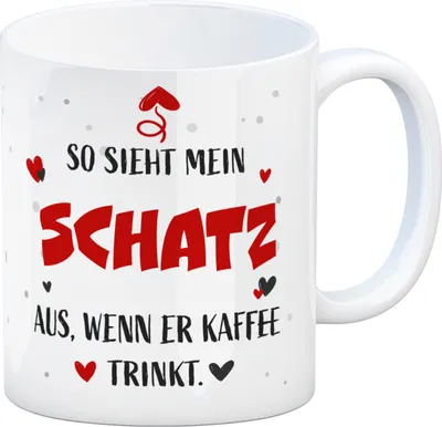 Produktbild von So sieht mein Schatz aus wenn er Kaffee trinkt Kaffeebecher