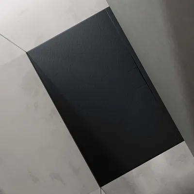 Immagine prodotto di doporro Piatto Doccia Rettangolare 100x160 cm in Resina Minerale Antracite Effetto Pietra, Ultrasottile H 3 cm Antiscivolo šC Geoma07