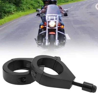 Obrázok produktu pre 41 mm kovový držiak na smerovku pre motocykel s povrchovou úpravou, upínacie svorky, montážne príslušenstvo, čierna farba