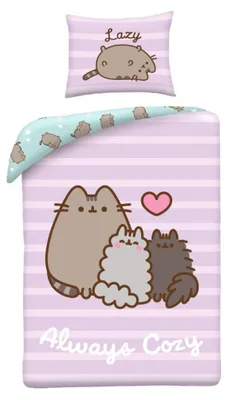 Produktbild von Pusheen Bettbezug, Familie Katzen, 140 x 200 cm, Polyester