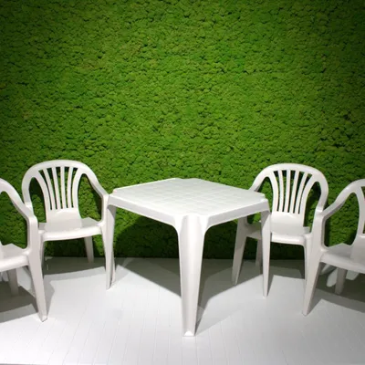 Produktbild von Kindermonoblock SET wei 4xStuhl Sedia Baby 1xTisch Tavolo