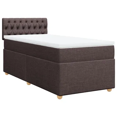Produktbild von vidaXL Boxspringbett mit Matratze Dunkelbraun 90x200 cm Stoff