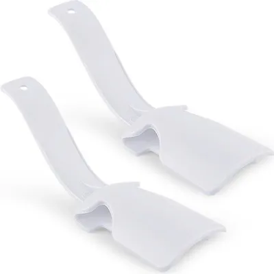Produktbild von INF Schuhanzieher aus PP Kunststoff 17x5x0,3cm für einfaches Anziehen 2 Stück Weiß