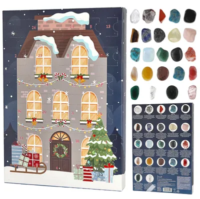 Obrázek produktu pro Adventní kalendář s drahokamy - 13 x 26 x 3 cm