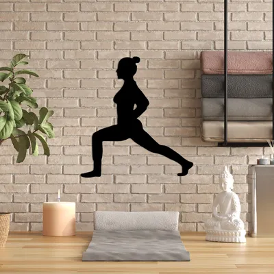 Obrázok produktu pre Wallity, Yoga 4, dekoratívny kovový doplnok na stenu, čierny, 100 % KOV, 51 x 55 cm