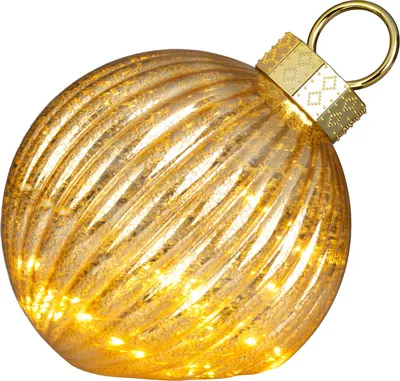Imagen del producto de Bola decorativa de Navidad MagicHome Navidad, 12 LED blanco cálido, 2xAA, IP20, 18x15x17 cm