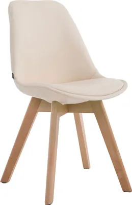 Produktbild von TPFLiving Stuhl Manolo Kunstleder Natura creme
