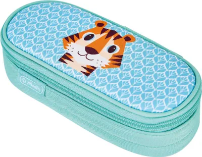 Produktbild von Herlitz 50038954, Weiches Federmäppchen, Polyester, Blau, Grün, Abbildung, Reißverschluss, Kind
