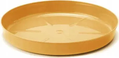 Zdjęcie produktu dla Podstawka pod doniczkę musztardowa 19,7x2,9 cm Plastikowa