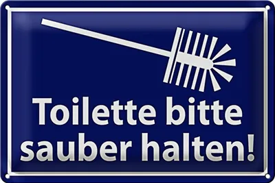 Produktbild von Blechschild WC 30x20cm Toilette bitte sauber halten
