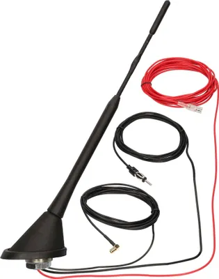 Produktbild von Audioproject A292 - Universal DAB Antenne Auto 24cm 16V Auto Antenne Dach SMB DIN 5m Kabel DAB+ Antenne Verstärker KFZ Autoantenne Dachantenne kompatibel für VW Audi Opel Ford BMW Mini
