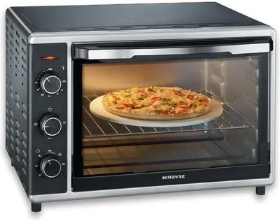 Produktbild von Convectietoaster 1800W mit Pizzastein Silber/Schwarz