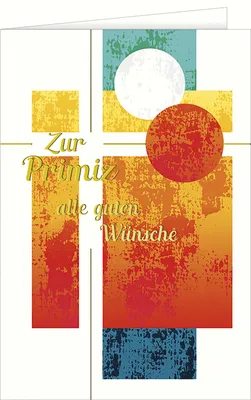 Produktbild von Primiz Glückwunschkarte mit Briefumschlag, graphisch, alle guten Wünsche