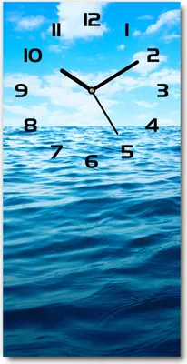 Produktbild von Wanduhr aus Glas – 30x60 cm - Glasbild - Glasuhr - Gehärtetes Glas -Meerwasser