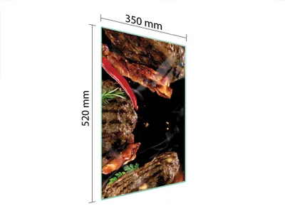 Obrázek produktu pro Skleněná Řezací Deska 35X52 Gril