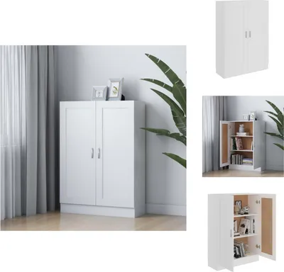 Produktbild von vidaXL Bücherschrank Weiß 82,5x30,5x115 cm Holzwerkstoff -  Bücherregale & Bücherschränke