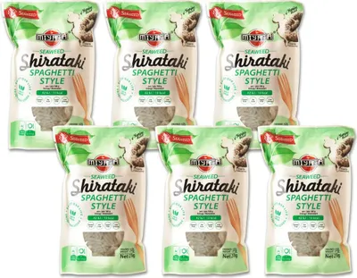 Produktbild von [ 6x 270g / 200g ATG ] MIYATA Seetang Shirataki Konjak [ Seaweed Spaghetti Style ] LOW CARB