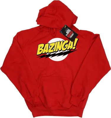 Image de The Big Bang Theory - "Bazinga" Sweat à capuche pour homme BI4343 (M) (Rouge)