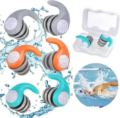 Productafbeelding van Siliconen oordoppen voor volwassenen - herbruikbare en waterdichte oordoppen - zachte en waterdichte siliconen oordoppen - geschikt voor zwemmen - ideaal voor surfen, snorkelen, zwemmen en douchen