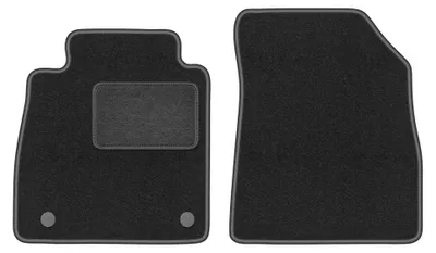 Immagine prodotto di Tappetini anteriori in moquette per Nissan Micra K14 2017- (hatchback) – 2 pezzi, grigio grafite, su misura – Wielganizator LUX