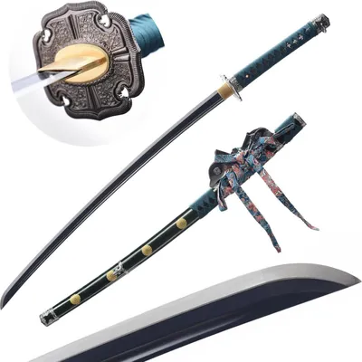 Produktbild von Samuraischwert Katana 103cm Hochmanganstahl scharf schwarz
