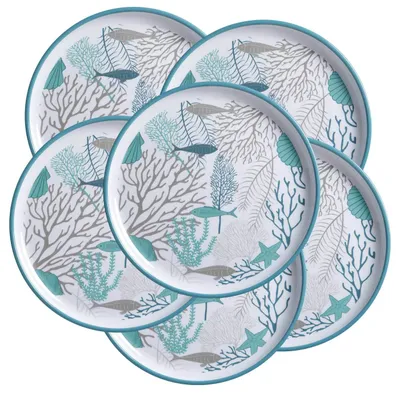 Obrázek produktu pro Talíř melamin, plochý velký, 25 cm, Coastal - sada 6 kusů
