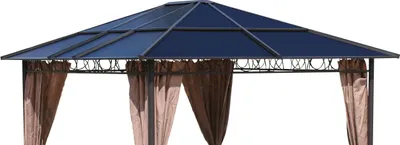 Produktbild von Ersatzdach für Hardtop Pavillon 3x3,6m Doppelstegplatten Polycarbonat Braun