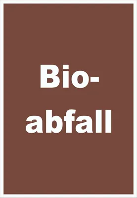 Produktbild von Bioabfall Mülltrennung Schild mit Text hochkant A4 (210x297mm)