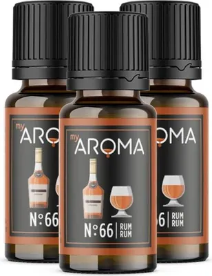 Produktbild von myAROMA Flavour Drops – Rum 3x10ml: Zuckerfrei, Kalorienfrei & Vegan