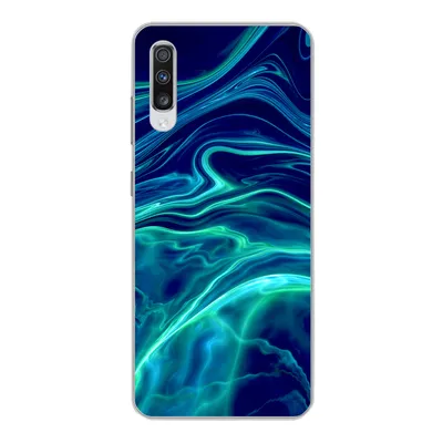 Produktbild von MuchoWow® Handyhülle Schutzhülle Hülle für Samsung Galaxy A70 Abstrakt - Wellen - Design Silikon Softcase Handy Hülle - Schutzhaube