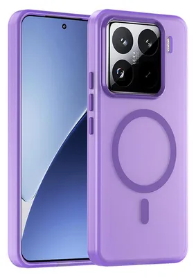 Produktbild von Mobigear Stoßfeste Handyhülle für Xiaomi 15 Pro mit MagSafe-Funktion, Hartschalenhülle, Rückseite - Lila