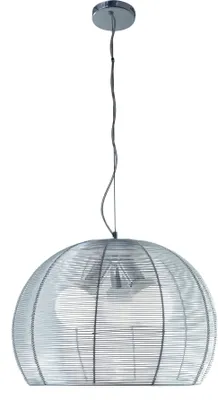 Produktbild von Toplight Basket Pendelleuchte modern d.40 cm 60W aus verchromtem Metall mit Aluminiumdiffusor - E27x3 Fassung
