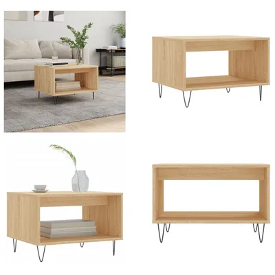 Produktbild von vidaXL Couchtisch Sonoma Eiche 60x50x40 cm Holzwerkstoff - Couchtisch - Couchtische - Beistelltisch - Sofatisch