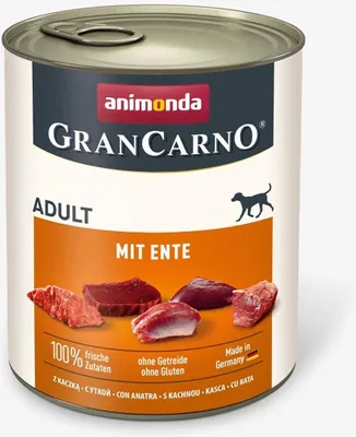 Produktbild von animonda GranCarno Adult mit Ente 800g, Adult, jede Rasse, Ente, 800 g, Zuckerfrei, Ohne Soja