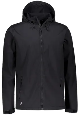 Image de Veste softshell pour hommes, modèle ALTISPORT NEWET, couleur noire, taille XXXL