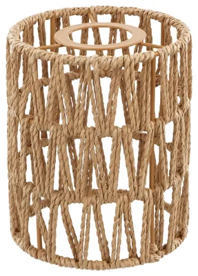 Immagine prodotto di Lampada in rattan, paralume in stile boho color marrone, altezza 15 cm, diametro 12 cm (1 pezzo)