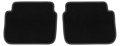 Produktbild von Velours-Fußmatten Hinten für Hyundai i10 2007-2013 (Schrägheck) – 2-tlg, Schwarz, passgenau – Wielganizator LUX