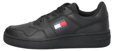 Image de Tommy Hilfiger - Chaussures de basket pour homme « Retro », cuir PP6544 (44,5 EU) (noir)