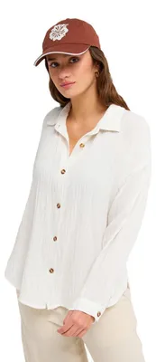 Image de Roxy, chemise à manches longues "Morning Shine" couleur lait de coco : Taille XL