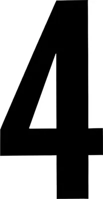 Produktbild von Klebeziffer "4" schwarz 100 mm