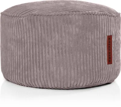 Produktbild von Green Bean® Indoor Sitzhocker Pouf 45x25cm EPS-Perlen Füllung & Cordstoff Kuschelig Weich Waschbar - Drinnen Bodenkissen Liegekissen Sitzkissen Sitzhocker Relax-Sessel Kinder Erwachsene Stoff Grau