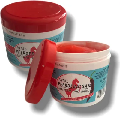 Produktbild von 2x 500ml Pferdesalbe Pferdebalsam Wärmesalbe Massage mit Chiliextrakt
