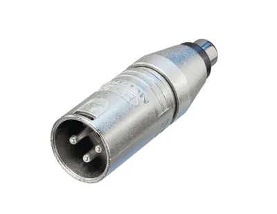 Image de Adaptateur XLR XLR 3p mâle - RCA femelle Argent