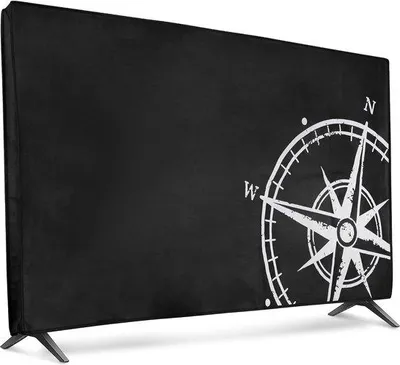 Image de Housse de protection pour téléviseur blanc/noir 55 pouces