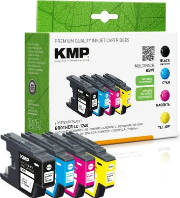 Produktbild von KMP B59V Multipack BK/C/M/Y kompatibel mit Brother LC-1240