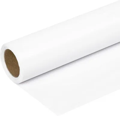 Image de Ruban de tissu - 44,5 cm x 10 m - Blanc - Idéal pour les mariages, les anniversaires, les fêtes d'anniversaire, les cartes de vœux et les cadeaux de fêtes